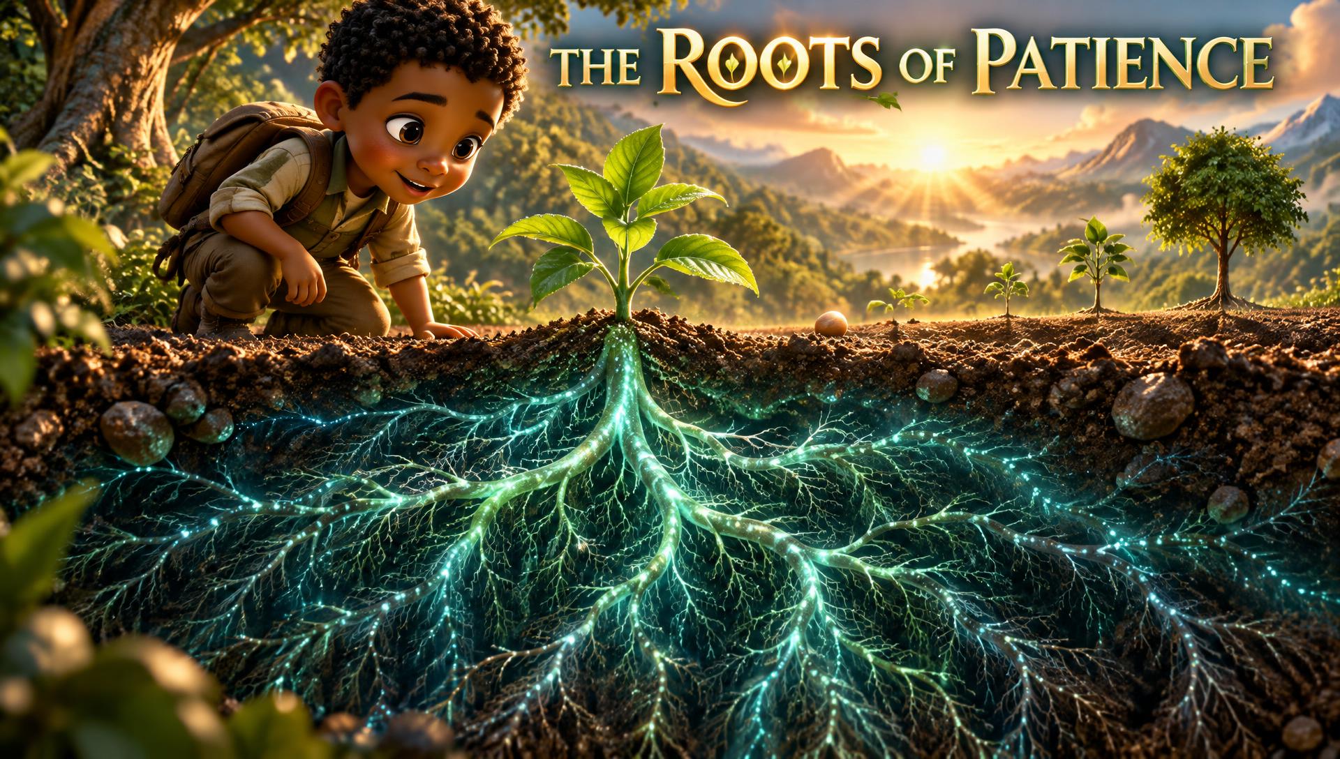 The Roots of Patience | A 3-Minute AI-Generated Animated Short Film — Animation production still